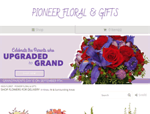 Tablet Screenshot of pioneerfloralandgift.com